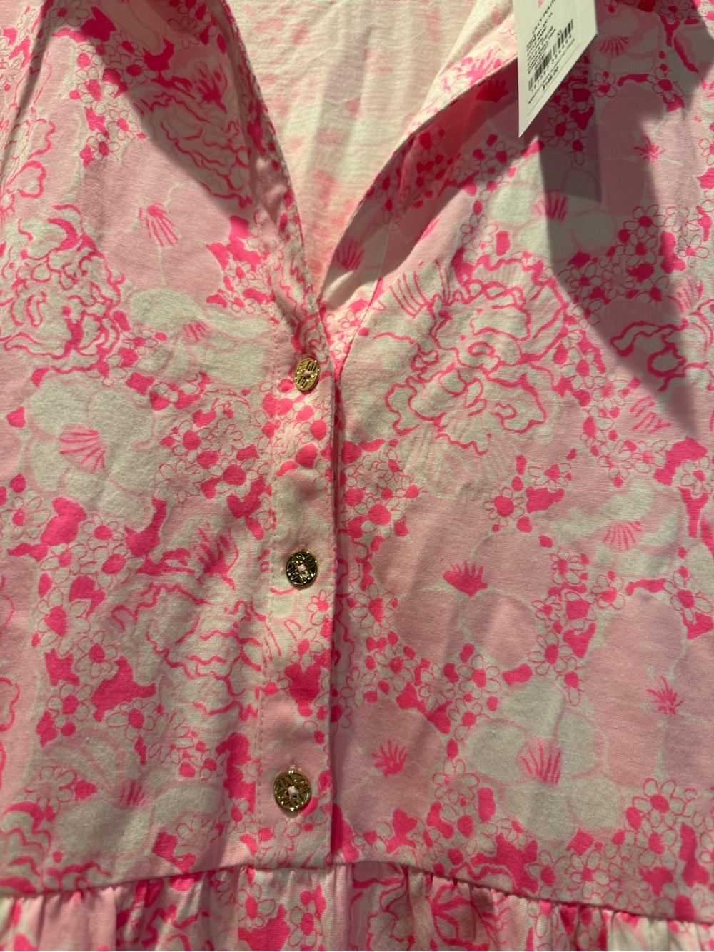 NWT! Lilly Pulitzer Arley Floral Print Sleeveless Shirtdress in XL - Picture 4 of 11